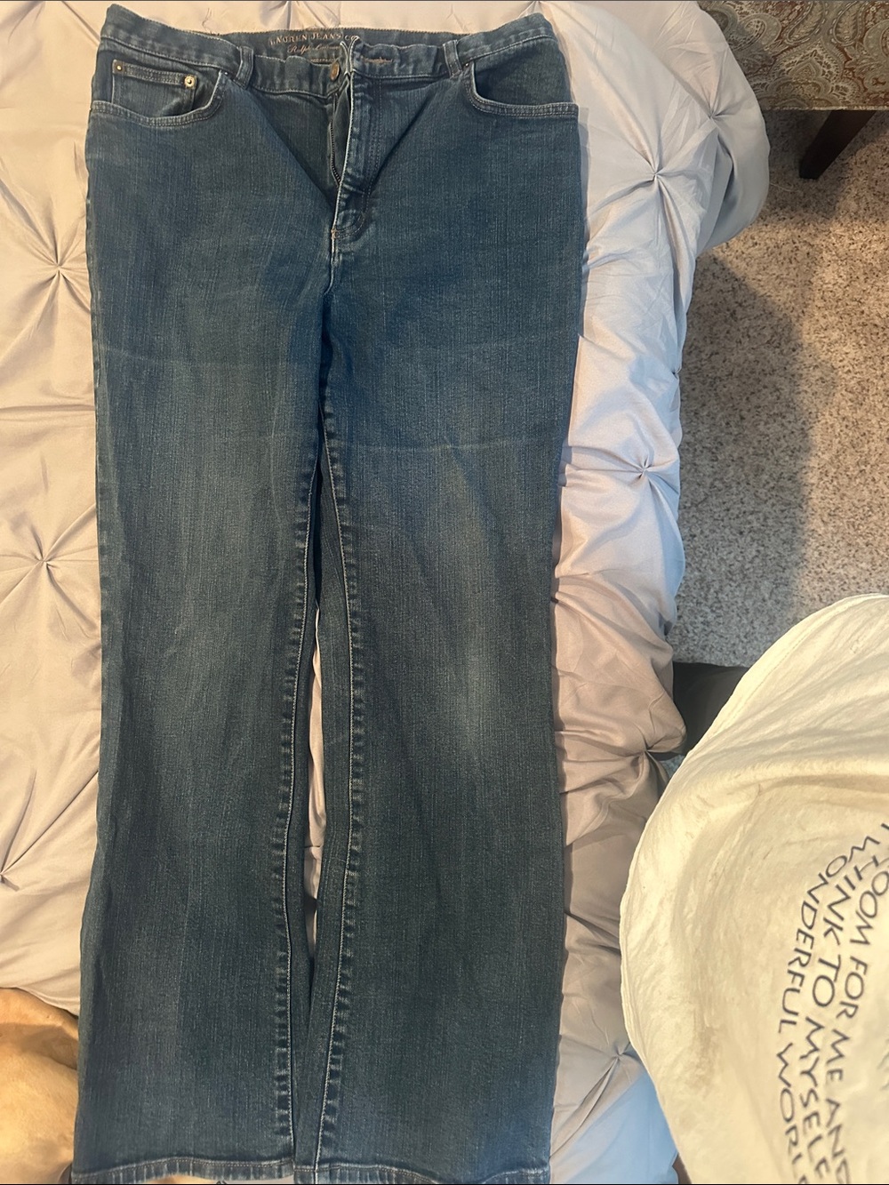 Ralph Lauren Blue Wide-Leg Denim Jeans